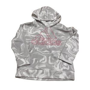 Adidas hoodie sweatshirt white camo pink 6/6x XS NWT